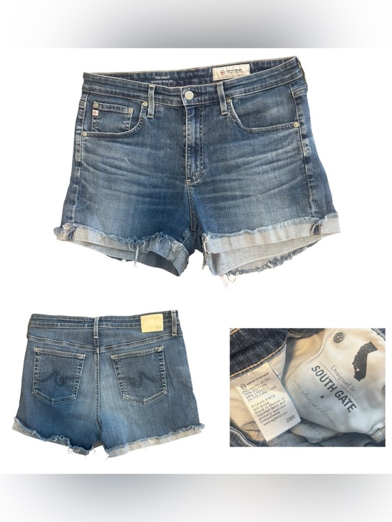 Ag Adriano Goldschmied Pants - Adriano Goldschmied Cuffed Denim Shorts